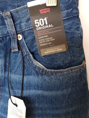 Levi's High Rise 501 Straight Leg Jeans